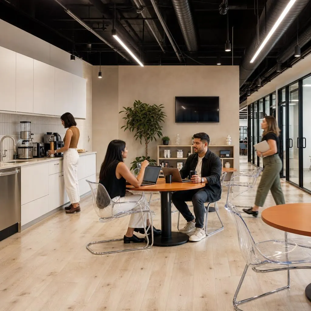 Coworking lounge at TCC Canada's Blair Centre in Ottawa