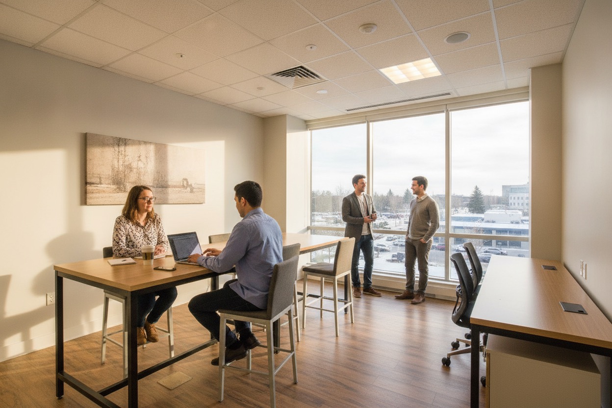 Coworking lounge at The Innovation Centre