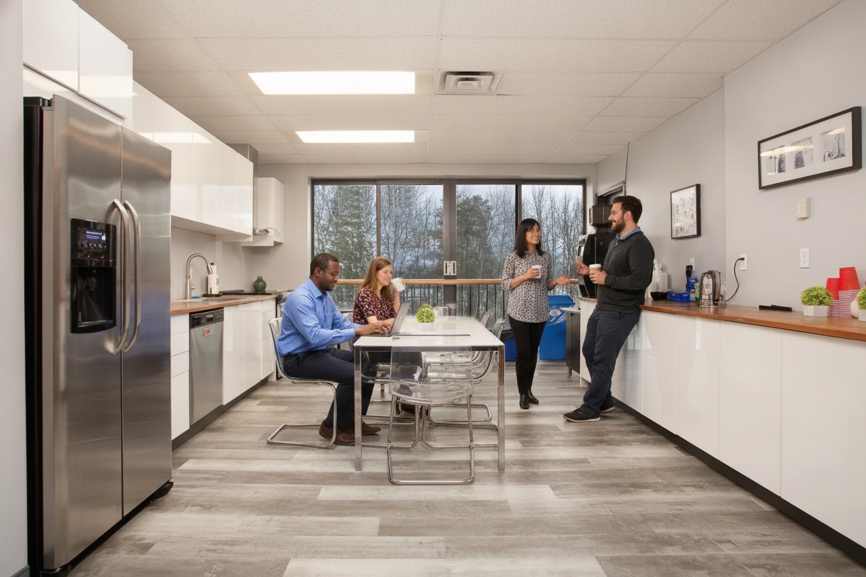 Coworking lounge at The Queensway Centre