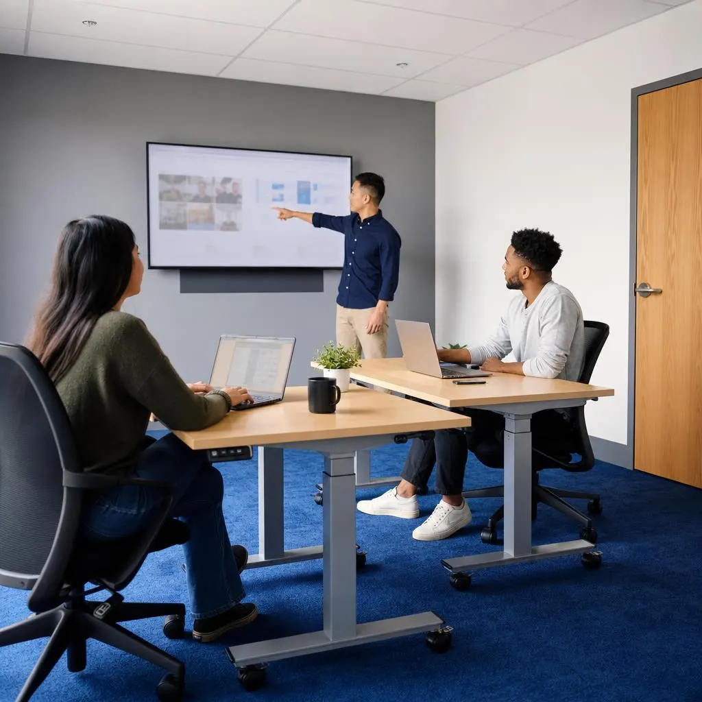 Teammates collaborating in a flexible office at the Pacific Centre